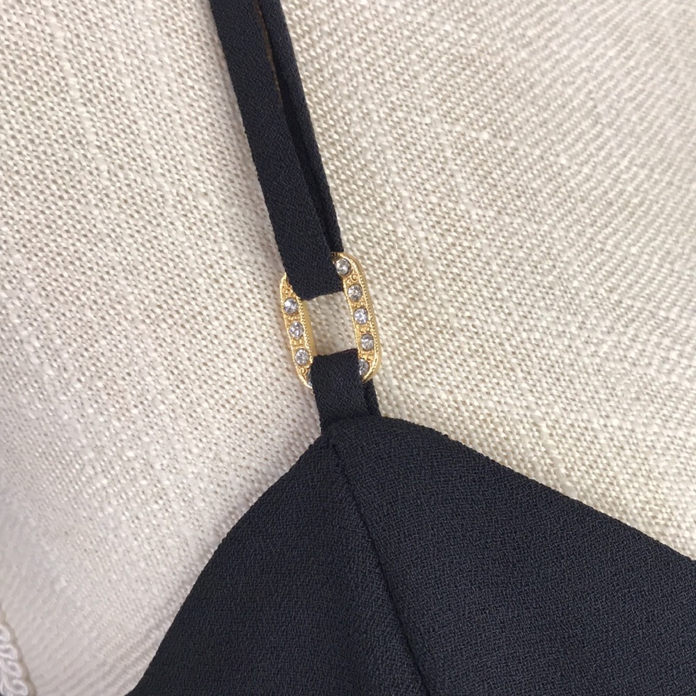 Vintage Sexy Little Black Cocktail Dress Size 9 - Picture 4 of 10